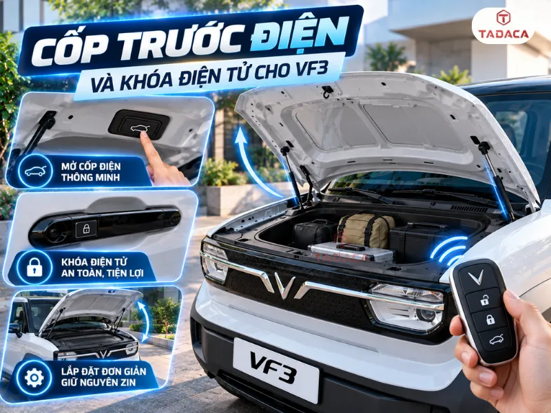 Cốp điện và khóa điện tử cho VF3