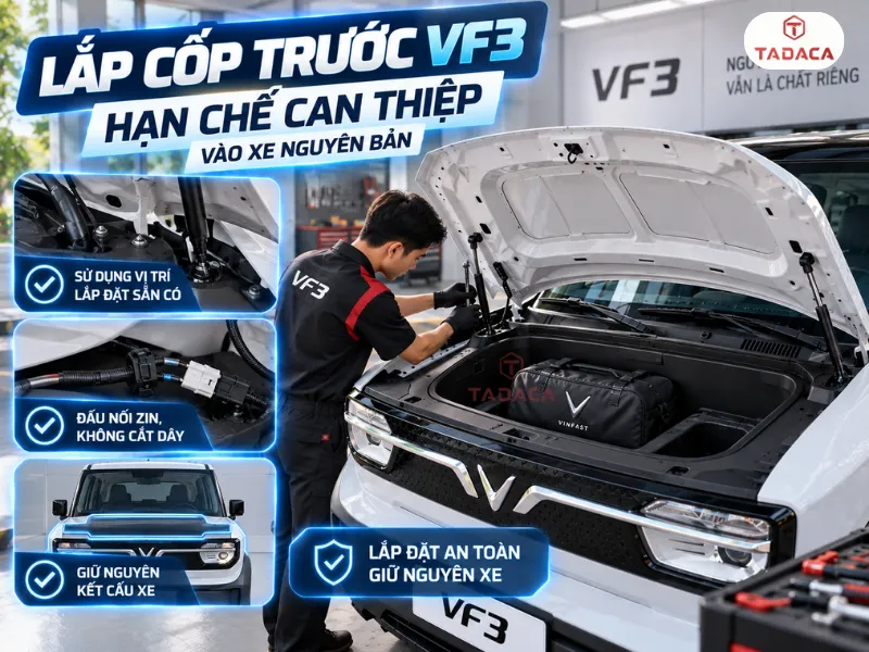 Lắp cốp VF3 cần hạn chế can thiệp vào xe nguyên bản