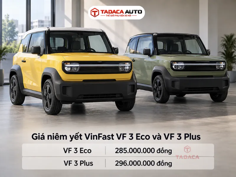 Giá niêm yết VinFast VF 3 Eco và VF 3 Plus