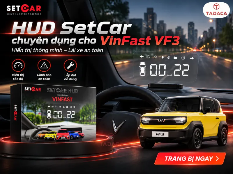HUD SetCar chuyên dụng cho VinFast VF3