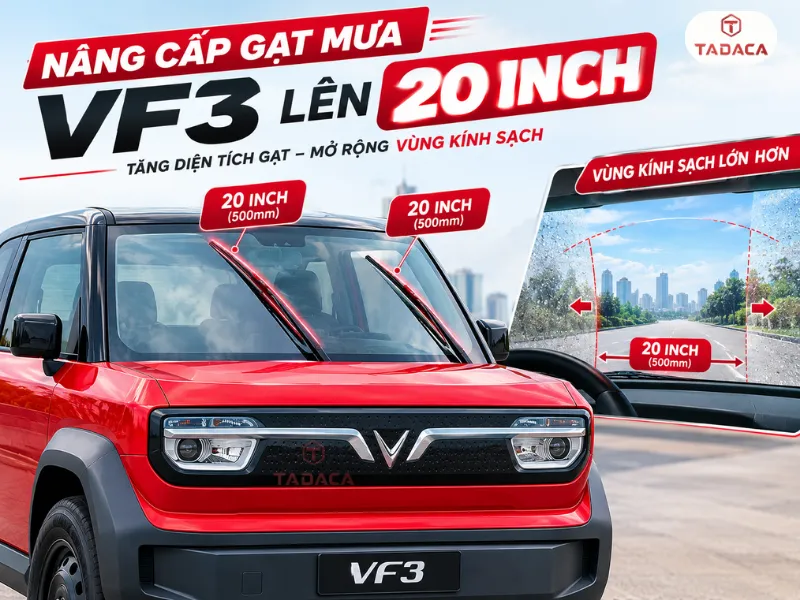 Khả năng sử dụng gạt mưa 20 inch