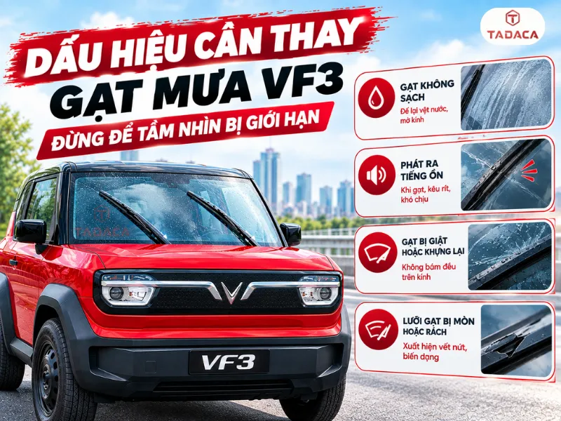 Dấu hiệu cần thay gạt mưa VF3