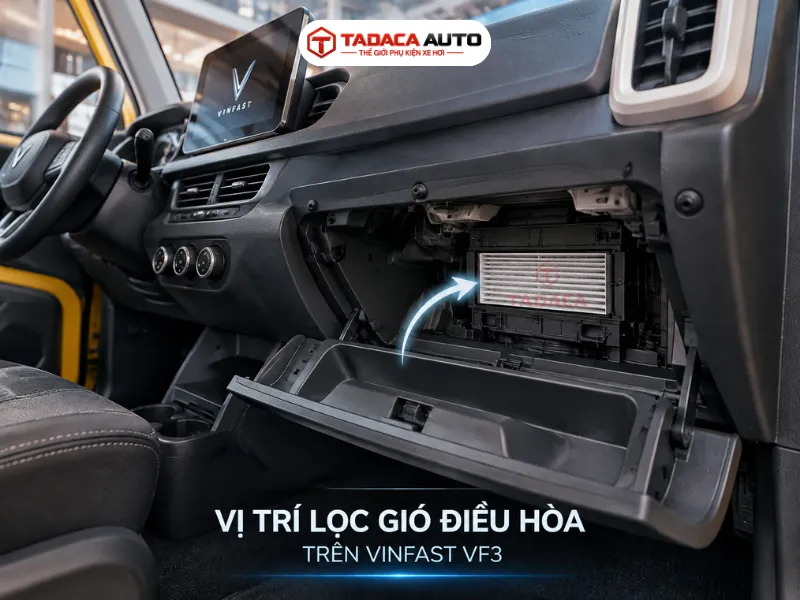 Vị trí lọc gió trong cabin VF3  