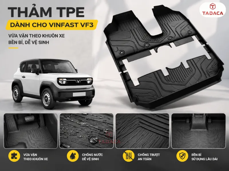 Thảm HUVI TPE dành cho VinFast VF3
