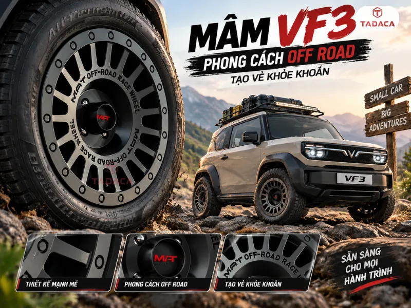 Mâm phong cách Off road tạo vẻ khỏe khoắn