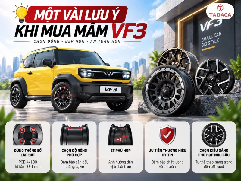 Những thông số phải kiểm tra trước khi mua mâm VF3