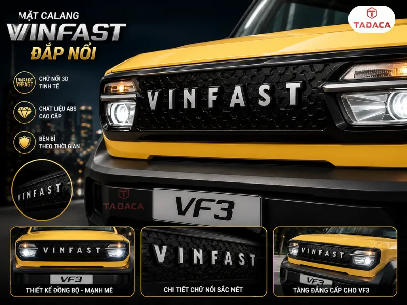 Mặt calang chữ VINFAST đắp nổi