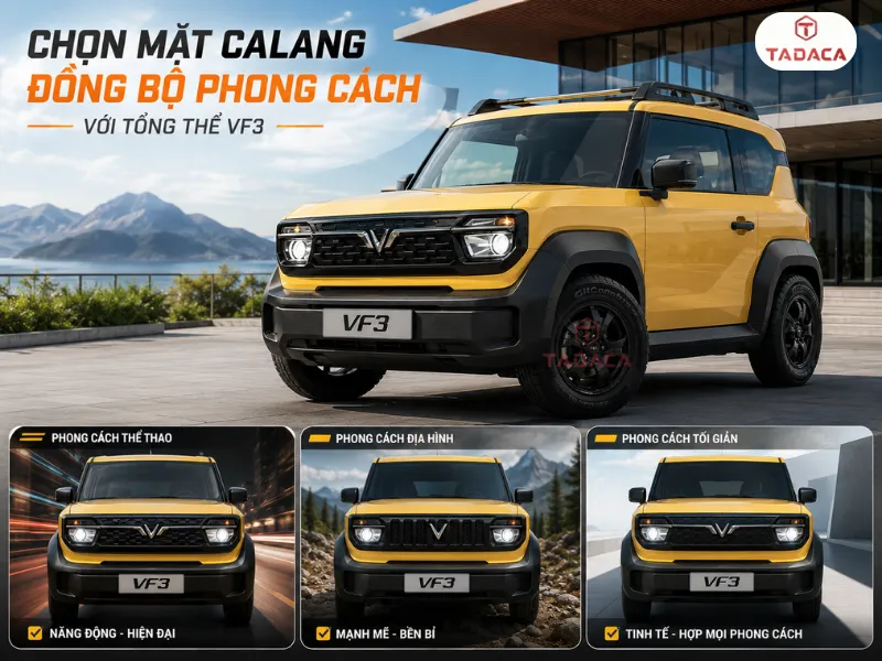 Chọn thiết kế đồng bộ với phong cách tổng thể của VF3