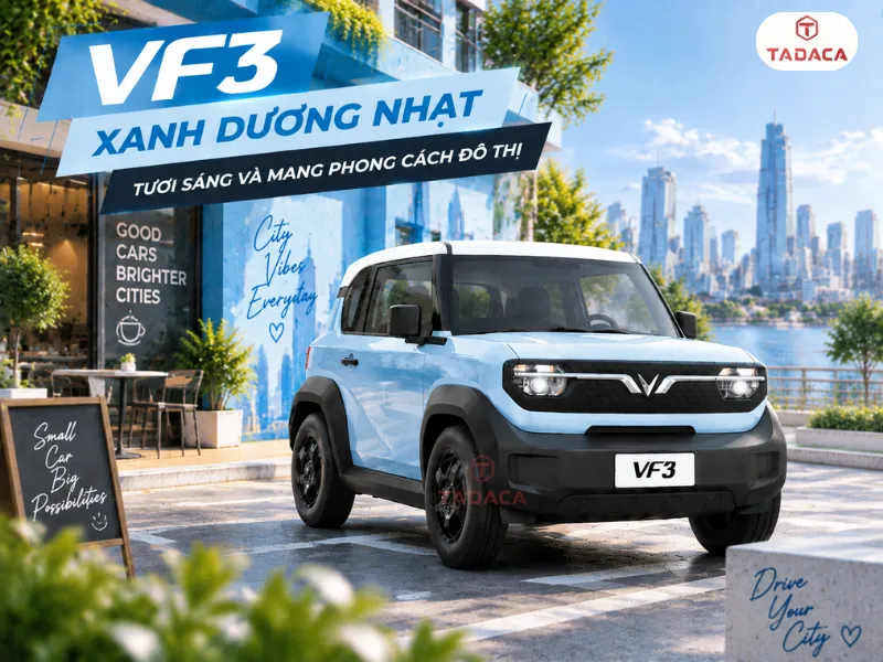 Xanh dương nhạt tươi sáng và mang phong cách đô thị