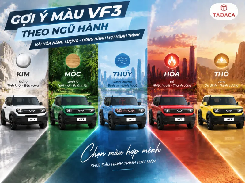 Gợi ý màu VF3 theo ngũ hành