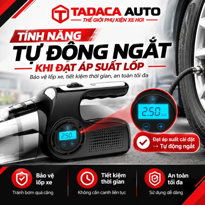 Tính năng tự động ngắt khi đạt áp suất