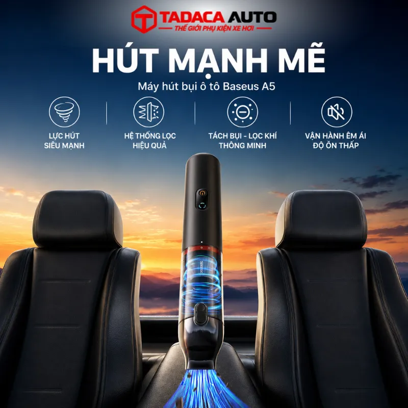 Máy Hút Bụi Cầm Tay Baseus A5 Chính Hãng