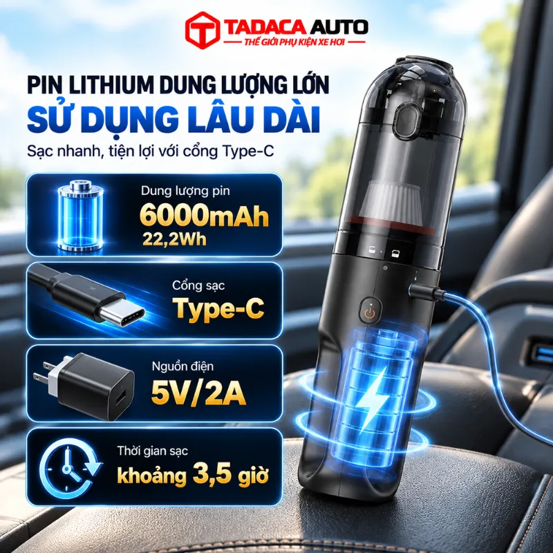 Pin 6000mAh dùng được lâu hơn