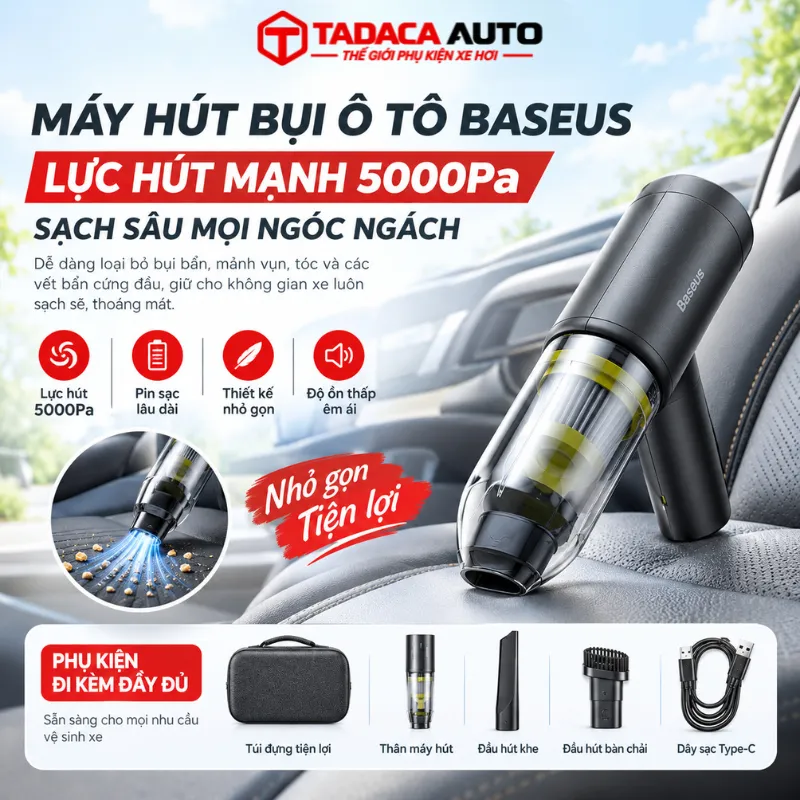 Lực hút 5.000Pa