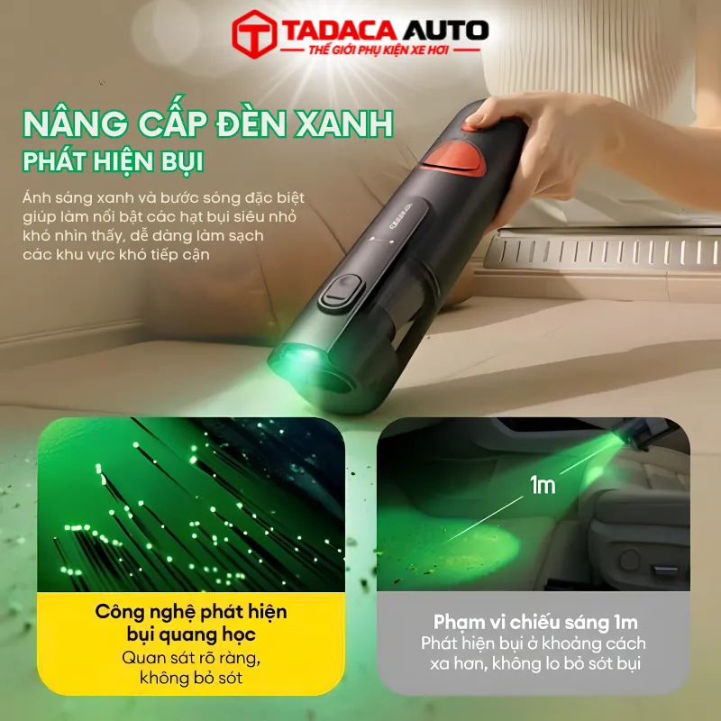 Đèn LED hỗ trợ nhìn rõ bụi ở góc tối