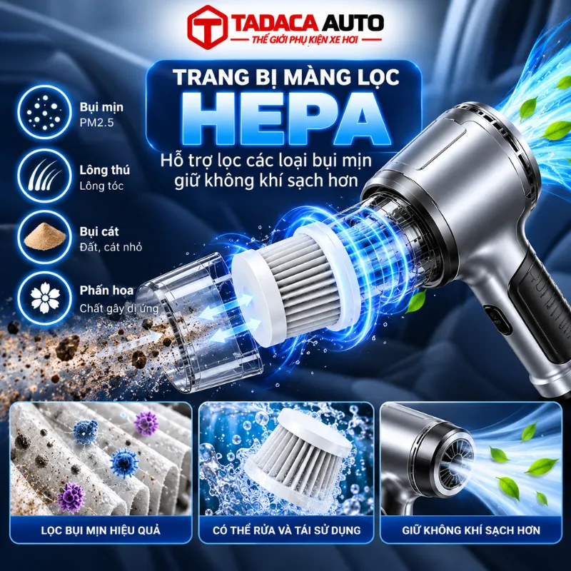 Cốc chứa bụi 0,2L kết hợp màng lọc HEPA