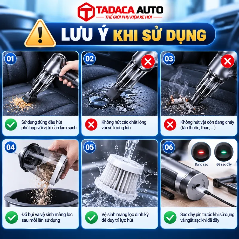 Lưu ý khi sử dụng máy hút bụi Suitu ST-6645