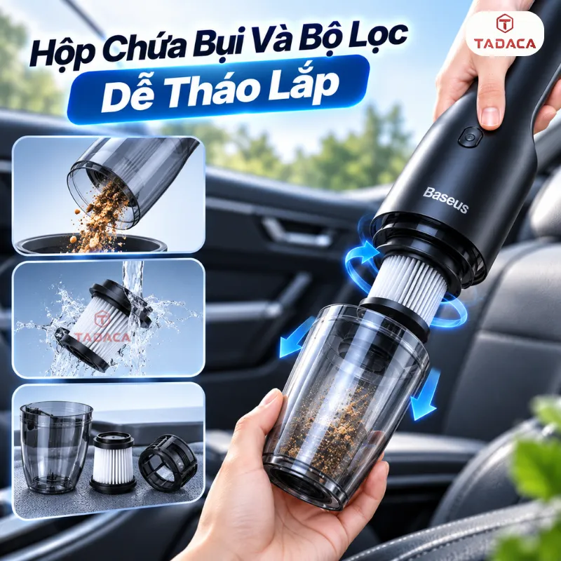 Hộp Chứa Bụi Và Bộ Lọc Dễ Tháo Lắp