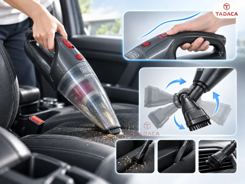 Thiết kế công thái học và đầu hút xoay linh hoạt