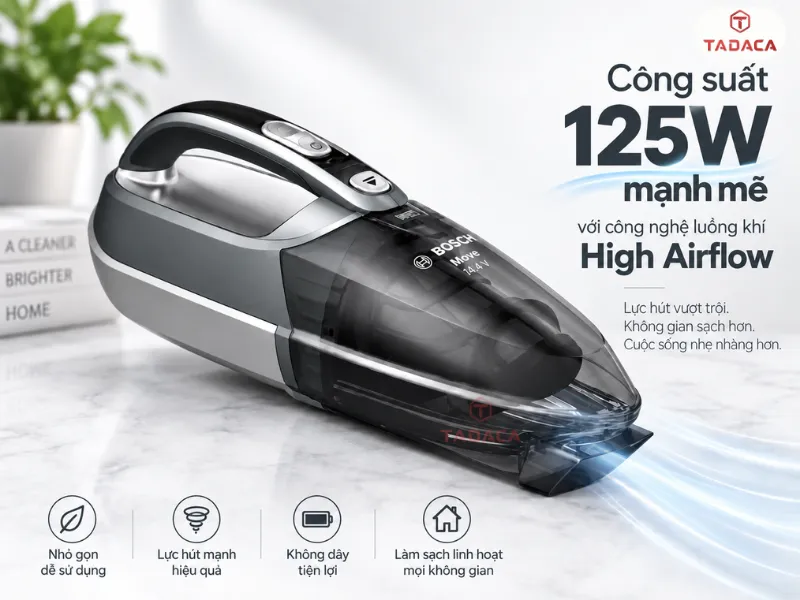Công suất 125W mạnh mẽ với công nghệ luồng khí High Airflow