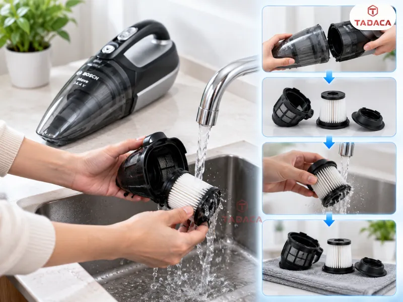 Mẹo vệ sinh bộ lọc Bosch BHN14090 định kỳ