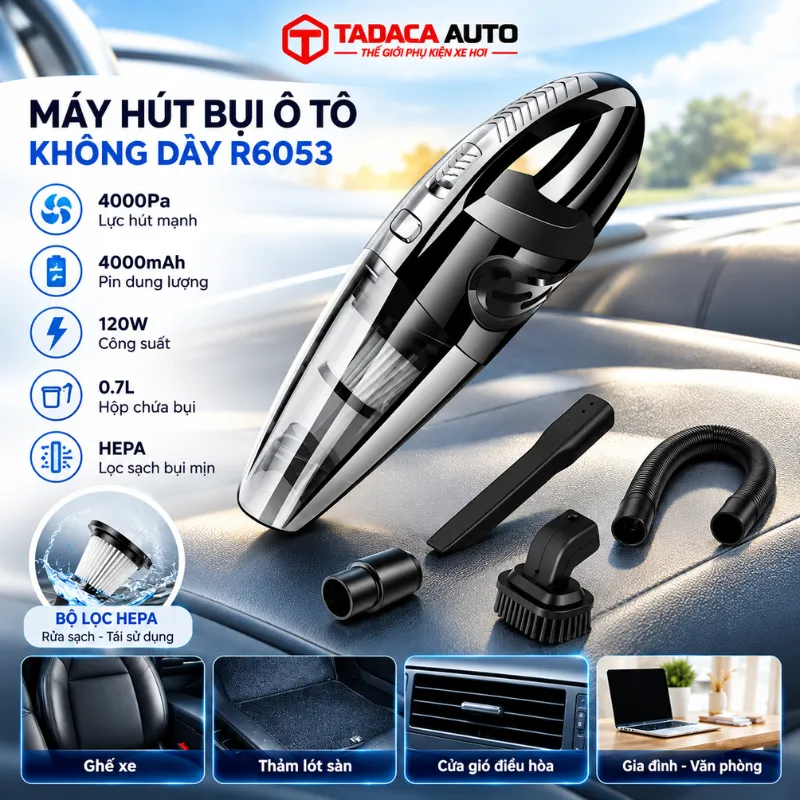 Máy Hút Bụi Ô Tô Không Dây R6053
