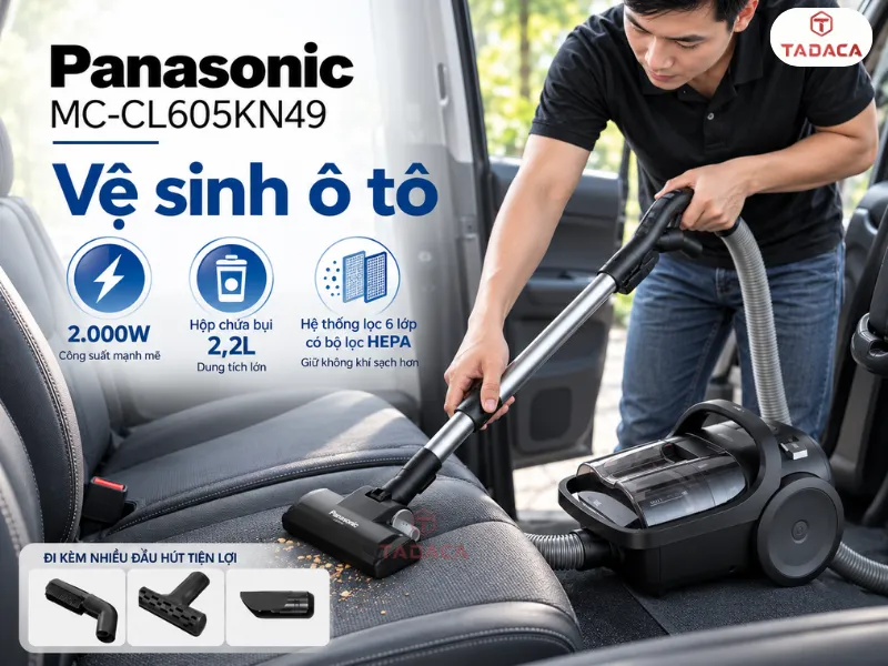 Panasonic MC-CL605KN49 công suất 2000W hút bụi diện rộng