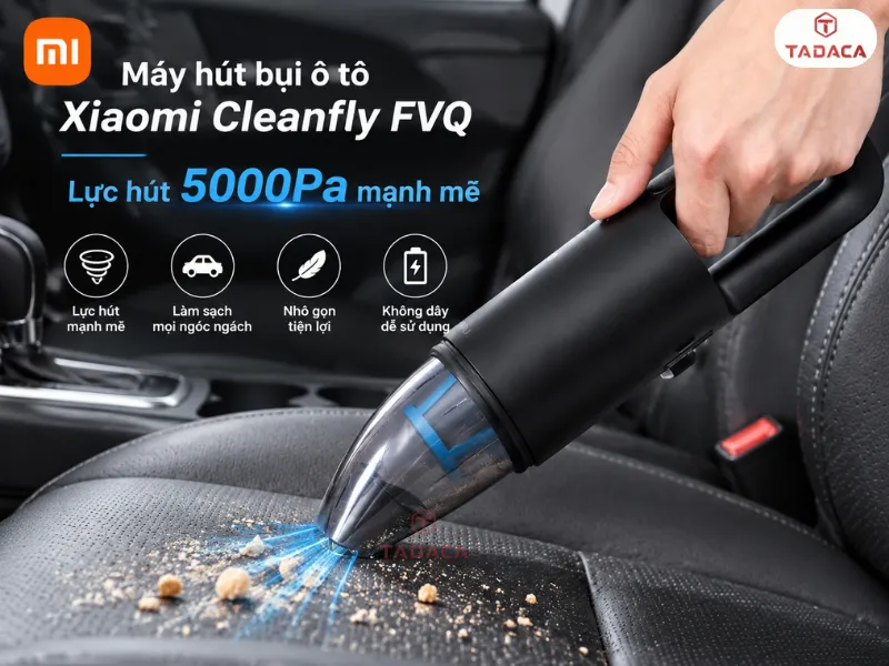 Lực hút 5000Pa mạnh mẽ trong phân khúc mini