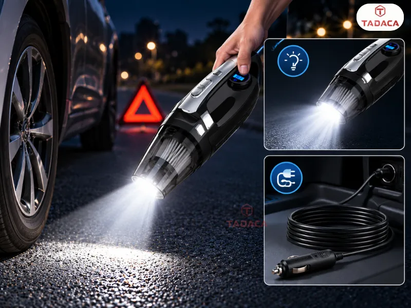 Đèn LED chiếu sáng cứu hộ ban đêm và chiều dài dây nguồn