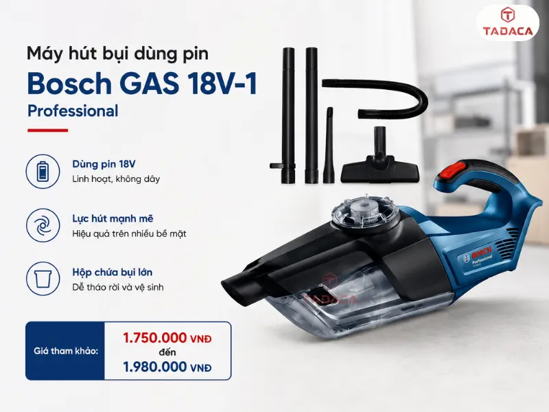 Máy hút bụi dùng pin Bosch GAS 18V-1 Professional