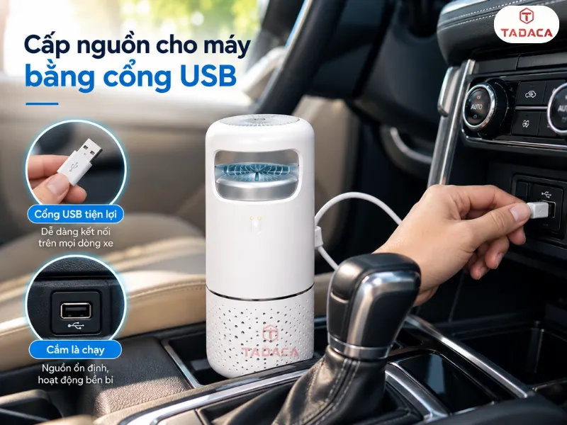 Cấp nguồn cho máy bằng cổng USB
