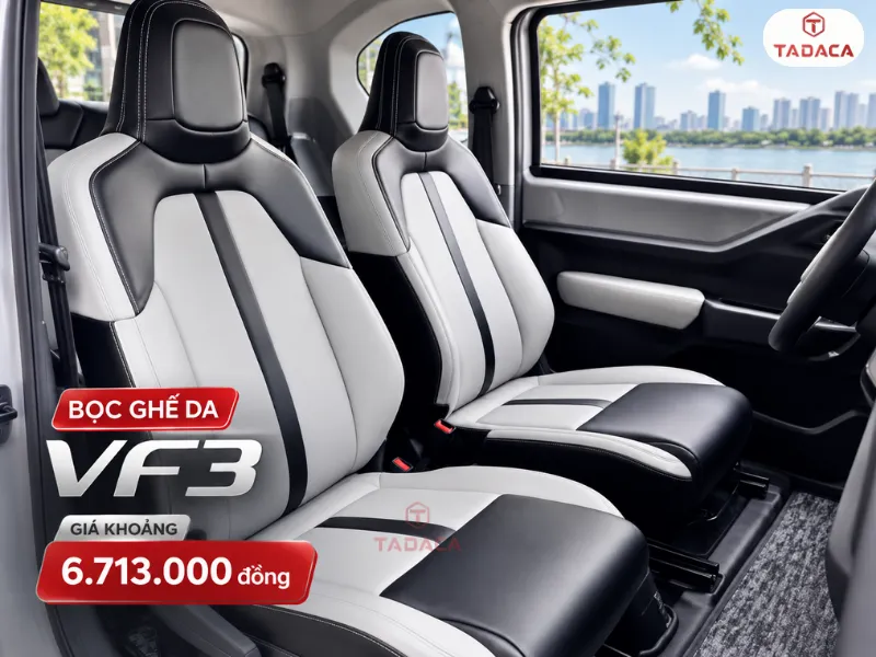 Bọc ghế da VF3 giá khoảng 6.713.000 đồng