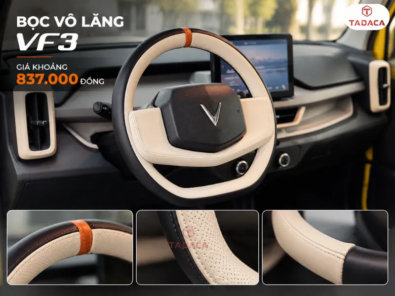 Bọc vô lăng VF3 giá khoảng 837.000 đồng