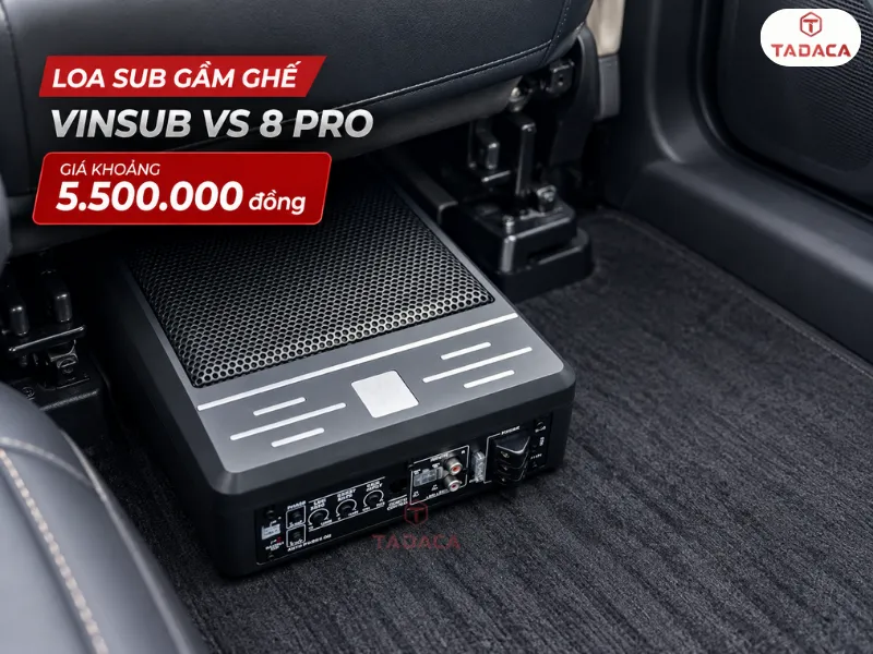 Loa sub gầm ghế Vinsub VS 8 Pro giá khoảng 5.500.000 đồng