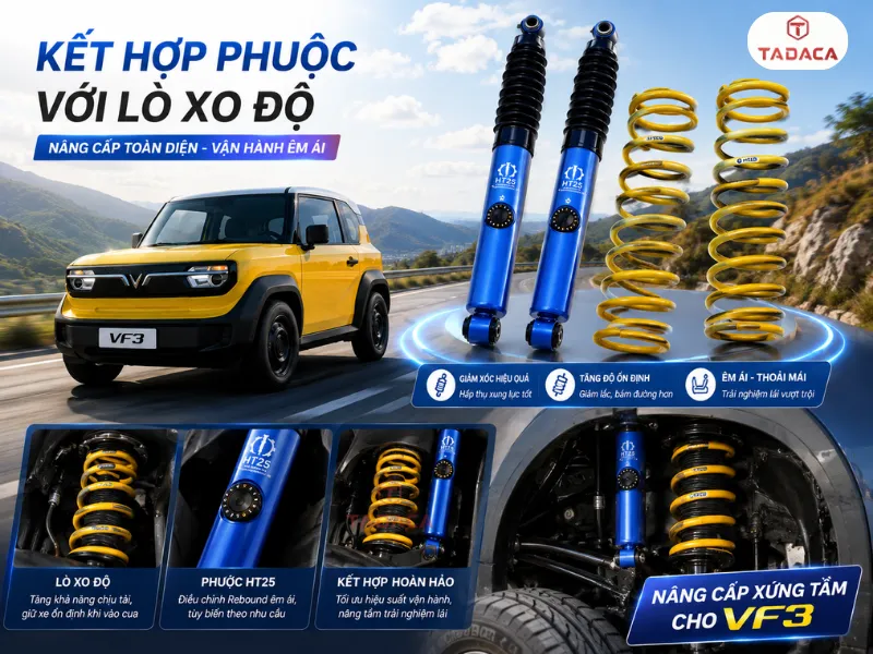 Kết hợp phuộc với lò xo độ