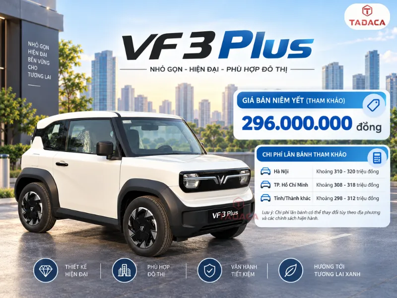 Giá VF3 Plus 2026, chi phí sở hữu và đối tượng phù hợp