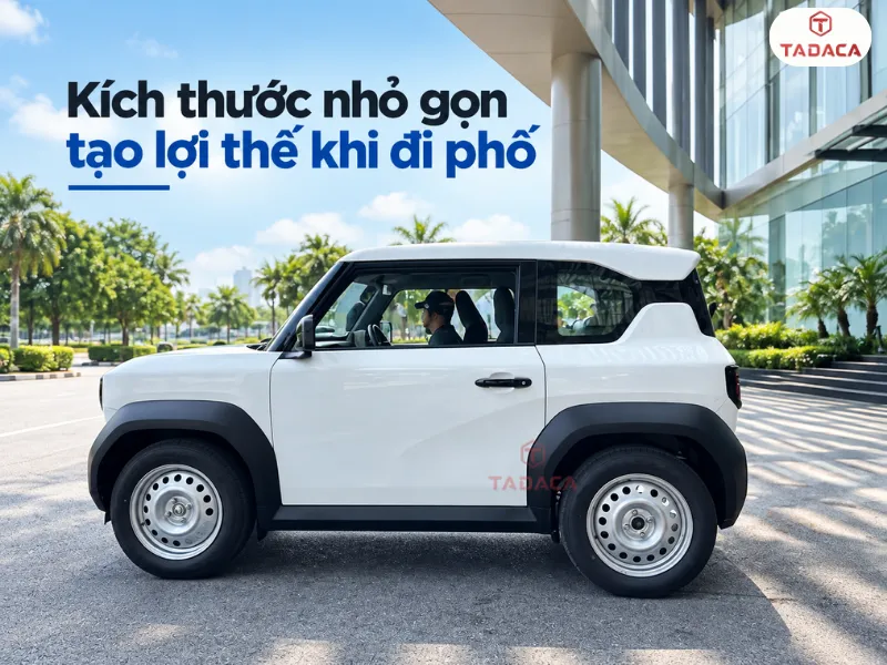 Kích thước nhỏ gọn tạo lợi thế khi đi phố