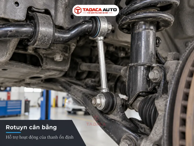 Rotuyn cân bằng hỗ trợ hoạt động của thanh ổn định