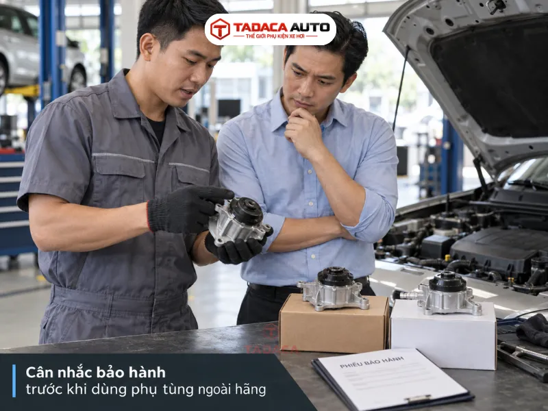Cân nhắc bảo hành trước khi sử dụng phụ tùng ngoài hãng