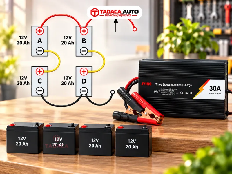 Hướng dẫn sử dụng Sạc Ắc Quy JYINS 24V/30A 300Ah