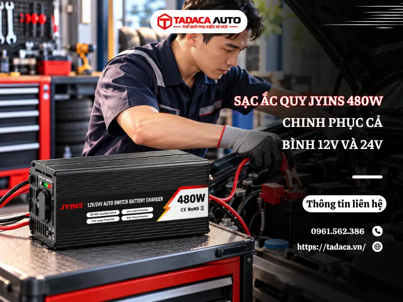 Sạc Ắc Quy JYINS 480W Chinh Phục Cả Bình 12V Và 24V