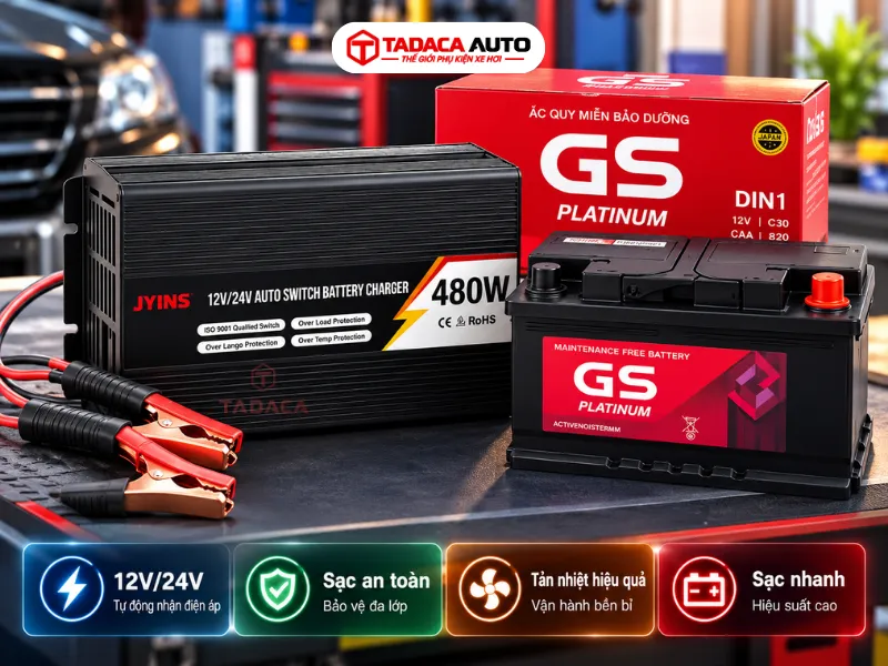 Công suất 480W đi cùng hai cấu hình dòng sạc