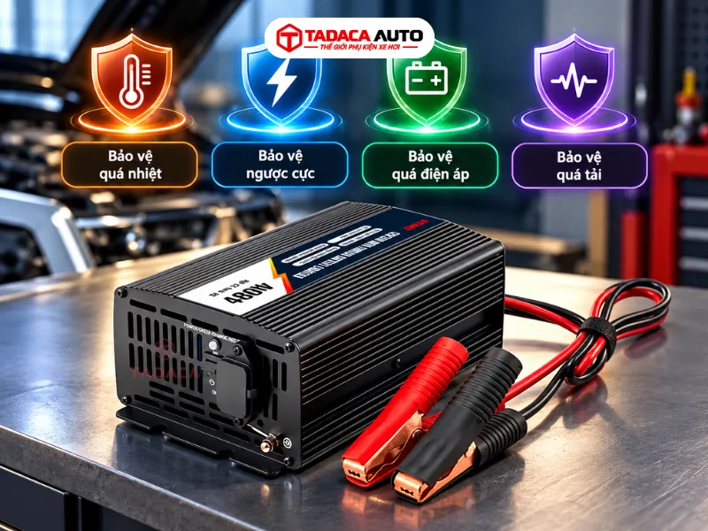 Bộ sạc được trang bị nhiều cơ chế bảo vệ
