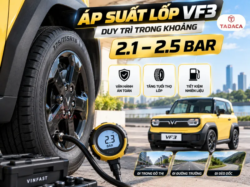 Áp suất lốp VF3 tham khảo