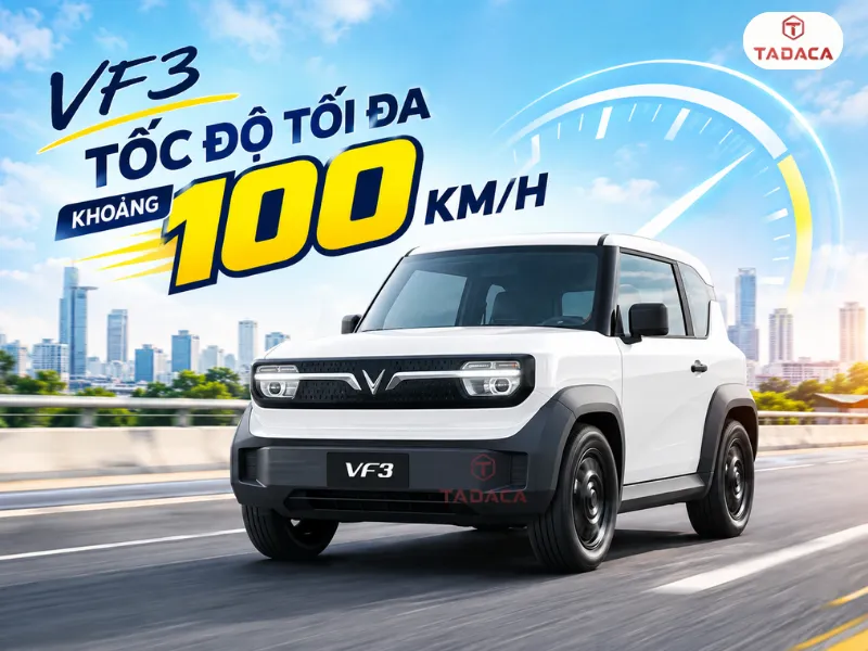 VF3 có tốc độ tối đa khoảng 100 km/h
