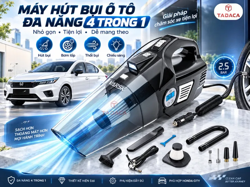 Máy Hút Bụi Ô Tô Đa Năng 4 Trong 1