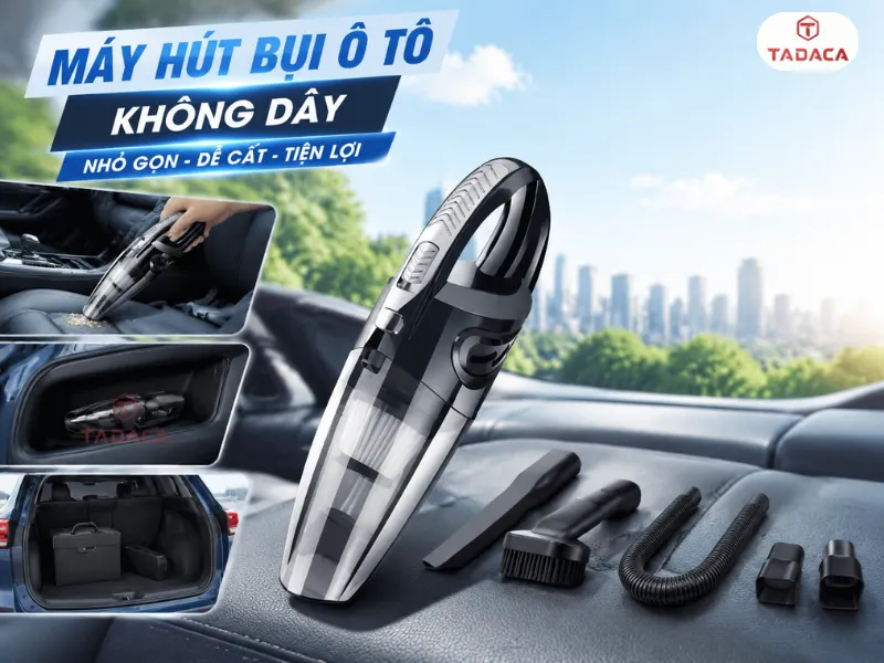 Máy Hút Bụi Ô Tô Không Dây Cầm Tay Chuyên Dụng R-6053