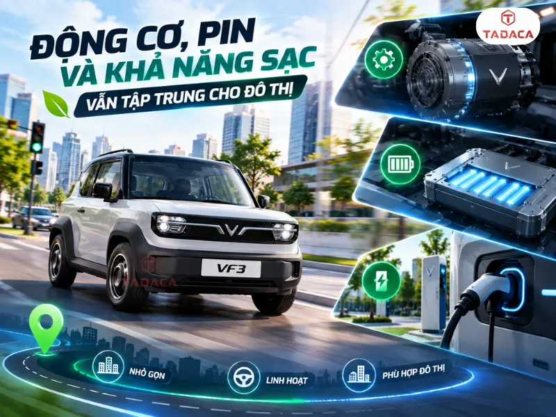 Động cơ, pin và khả năng sạc vẫn tập trung cho đô thị