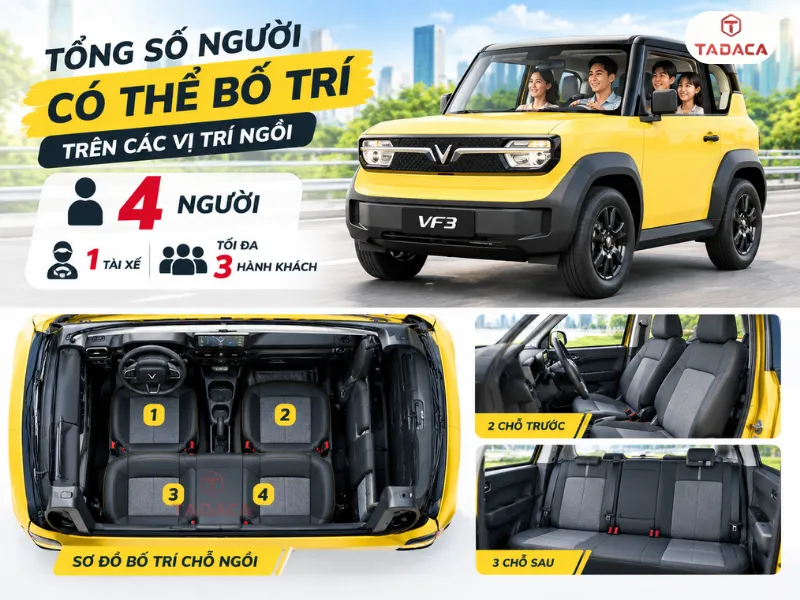 Xe 4 chỗ không có nghĩa là chở 4 hành khách