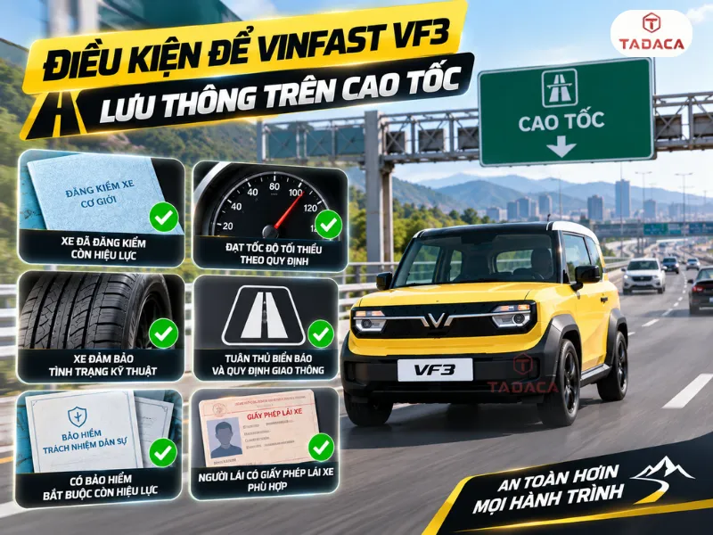 Điều kiện để VinFast VF3 lưu thông trên cao tốc